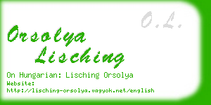 orsolya lisching business card